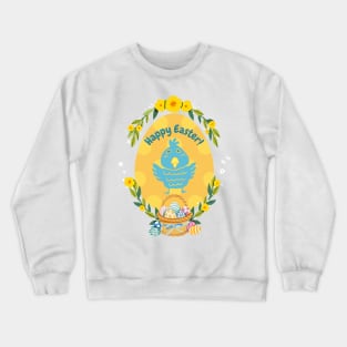 Happy Easter Bird/Bluebird Crewneck Sweatshirt